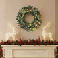 24" Pre-lit Christmas Wreath for Holiday Decor with LED Lights