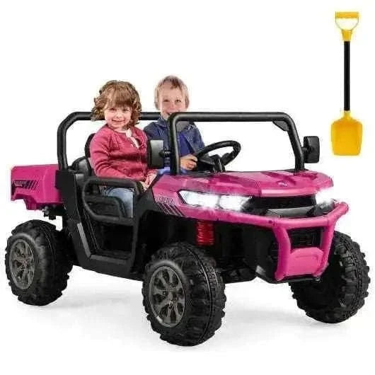 24V Ride On Kids Car with Dump Bed and Remote Control-Pink Cartsfy Inc.