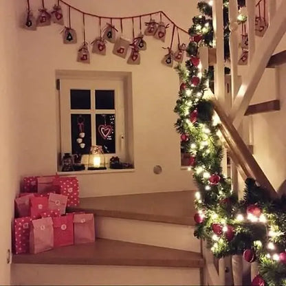 2.7 Meter Christmas Rattan Garland Decorative