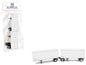 28' Dry Van Double Pup Trailers White Set of 2 pieces 1/87 (HO) Scale Plastic Model by HO Logistics Cartsfy Inc.