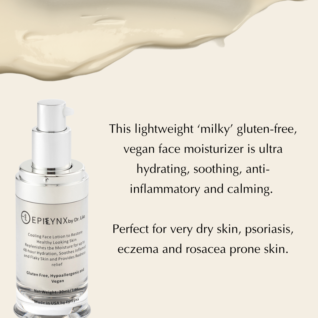 Face moisturizer bottle with chrome pump with beige cream in the cap