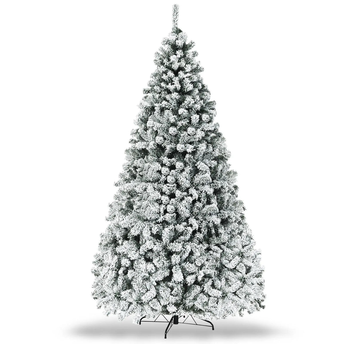 Pre-Lit Premium Snow Flocked Hinged Artificial Christmas Tree