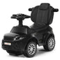 3 in 1 Ride on Push Car Toddler Stroller Sliding Car with Music-Black Cartsfy Inc.