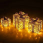 3 Pack Christmas Lighted Gift Boxes with 50 LED Lights