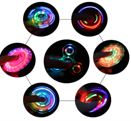 3 - Pack: LED Fidget Spinner – Light Up Spin and Glow in the Dark Sensory Toy - Cartsfy Inc.