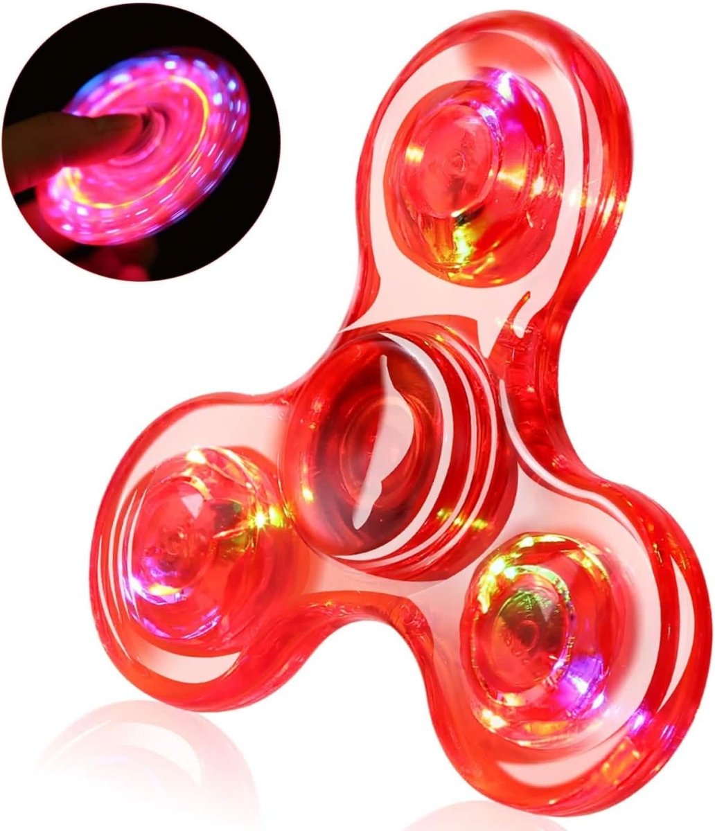 3 - Pack: LED Fidget Spinner – Light Up Spin and Glow in the Dark Sensory Toy - Cartsfy Inc.