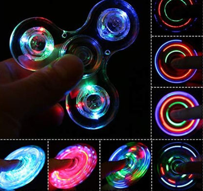 3 - Pack: LED Fidget Spinner – Light Up Spin and Glow in the Dark Sensory Toy - Cartsfy Inc.