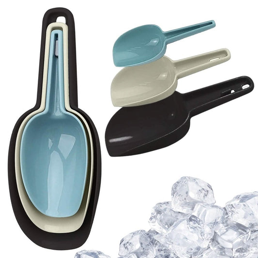 3 - Pack: Multi - purpose Plastic Kitchen Bar Ice, Flour, Dry Fruits, Candy, PopCorn, Food, Coffee Scoop Set - Cartsfy Inc.