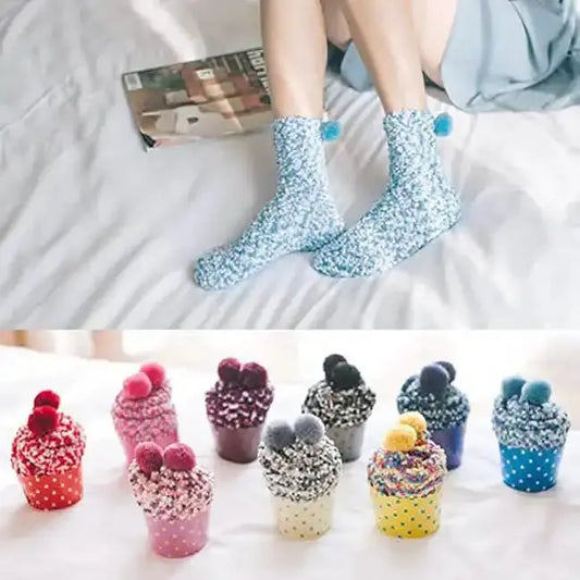 3-Pair: Wool Socks Stocking Stuffers Christmas Gift for Women DailySale Pink/Yellow/Blue Purple/Red/Pink Pink/Yellow/Blue-Purple/Red/Pink-
