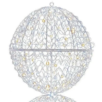 3 Pcs Lighted Christmas Balls Large Standing/Hanging Metal Sphere Lights with 435 LEDs Cartsfy Inc.