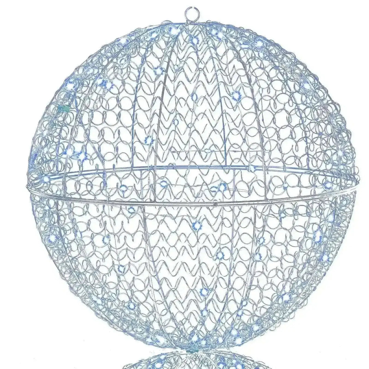 3 Pcs Lighted Christmas Balls Large Standing/Hanging Metal Sphere Lights with 435 LEDs Cartsfy Inc.