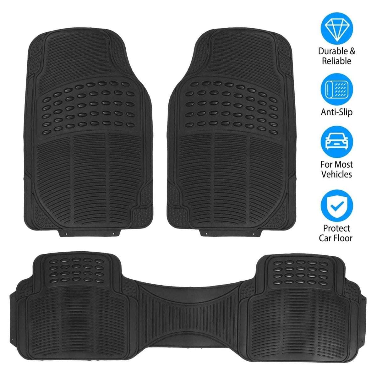 3-Piece: Automotive Floor Mats Set Cartsfy Inc.