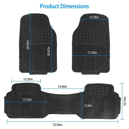 3 - Piece: Automotive Floor Mats Set - Cartsfy Inc.