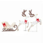 3-Piece Christmas Lighted Reindeer and Sleigh Set for Lawn & Garden Cartsfy Inc.
