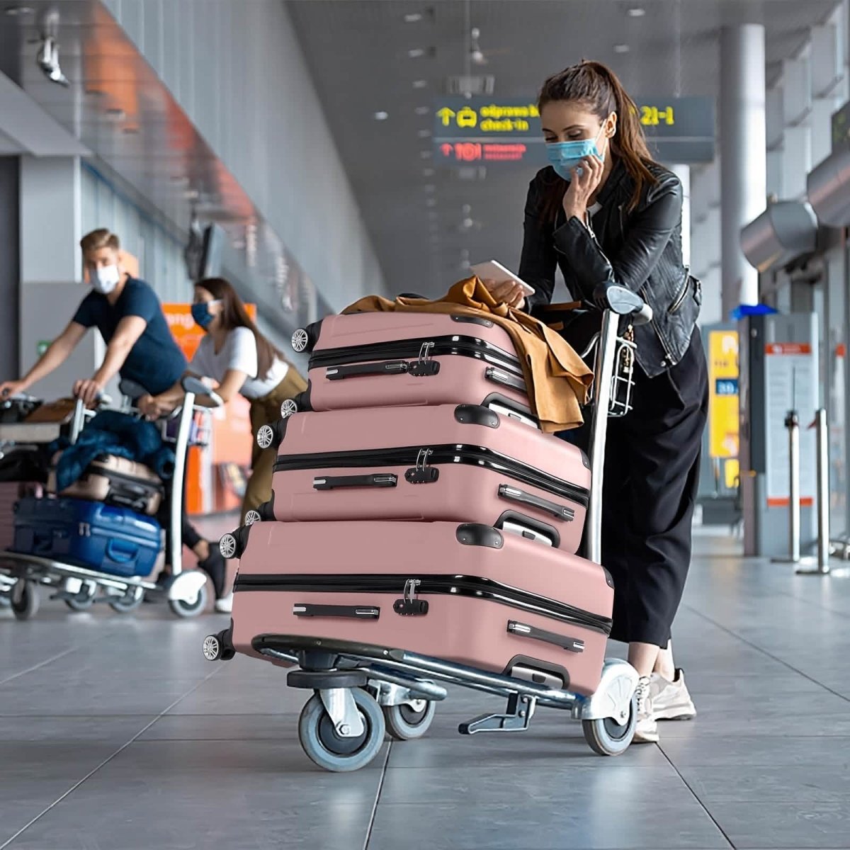 3 - Piece Hard Shell Luggage Set with TSA Lock – 20/24/28 Inch 360° Spinner Wheels - Cartsfy Inc.
