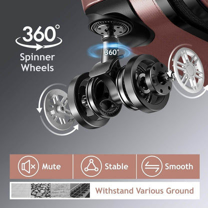 3 - Piece Hard Shell Luggage Set with TSA Lock – 20/24/28 Inch 360° Spinner Wheels - Cartsfy Inc.