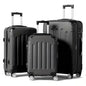 3-Piece Hard Shell Luggage Set with TSA Lock  – 360° Spinner Wheels DailySale White Black Rose White-Black-Rose-