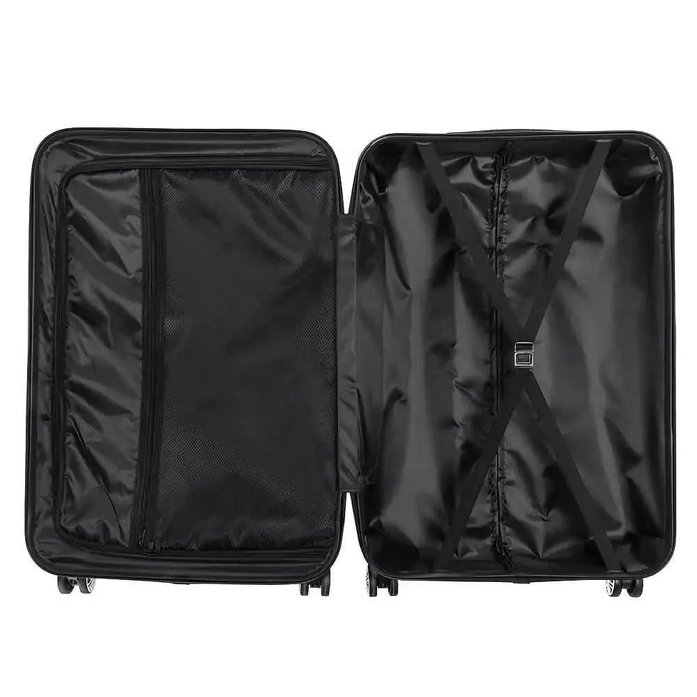 3-Piece Hard Shell Luggage Set with TSA Lock  – 360° Spinner Wheels DailySale White Black Rose White-Black-Rose-