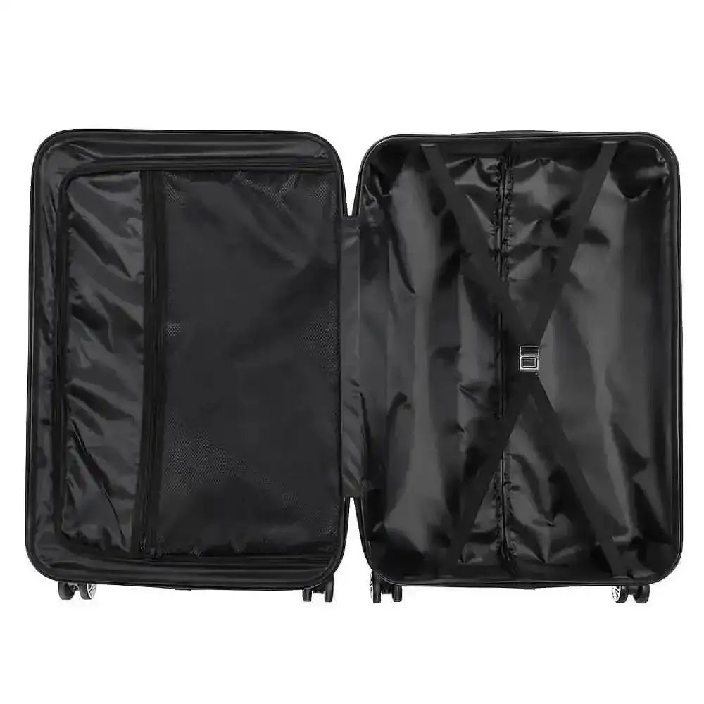 3-Piece Hard Shell Luggage Set with TSA Lock  – 360° Spinner Wheels DailySale White Black Rose White-Black-Rose-