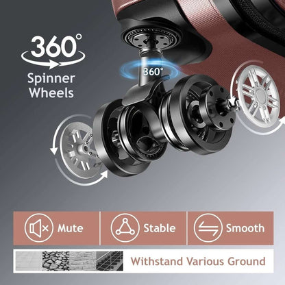 360 spinner wheels diagram with smooth-rolling wheel housings