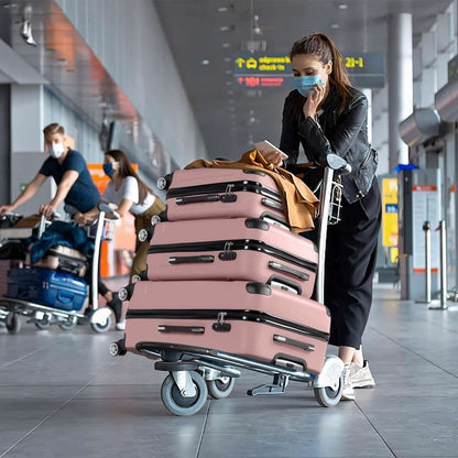 Rose hard shell 3-piece luggage set with spinner wheels