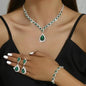 3 - Piece Set: Elegant Bridal Jewelry Set - Rhinestone - Encrusted Earrings, Necklace & Bracelet Combo - Cartsfy Inc.