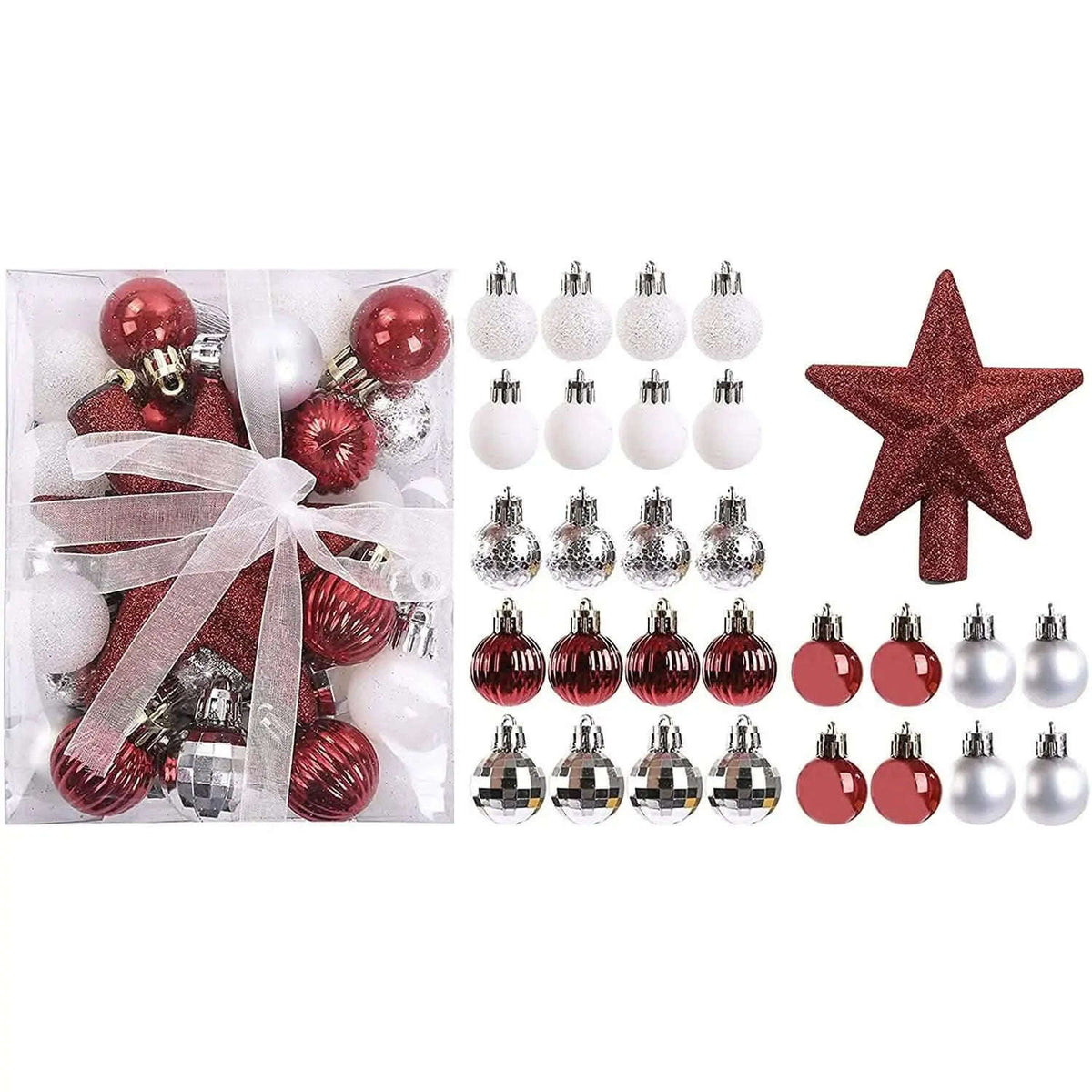 30-Piece: Christmas Balls Ornaments for Xmas Tree Cartsfy Inc.