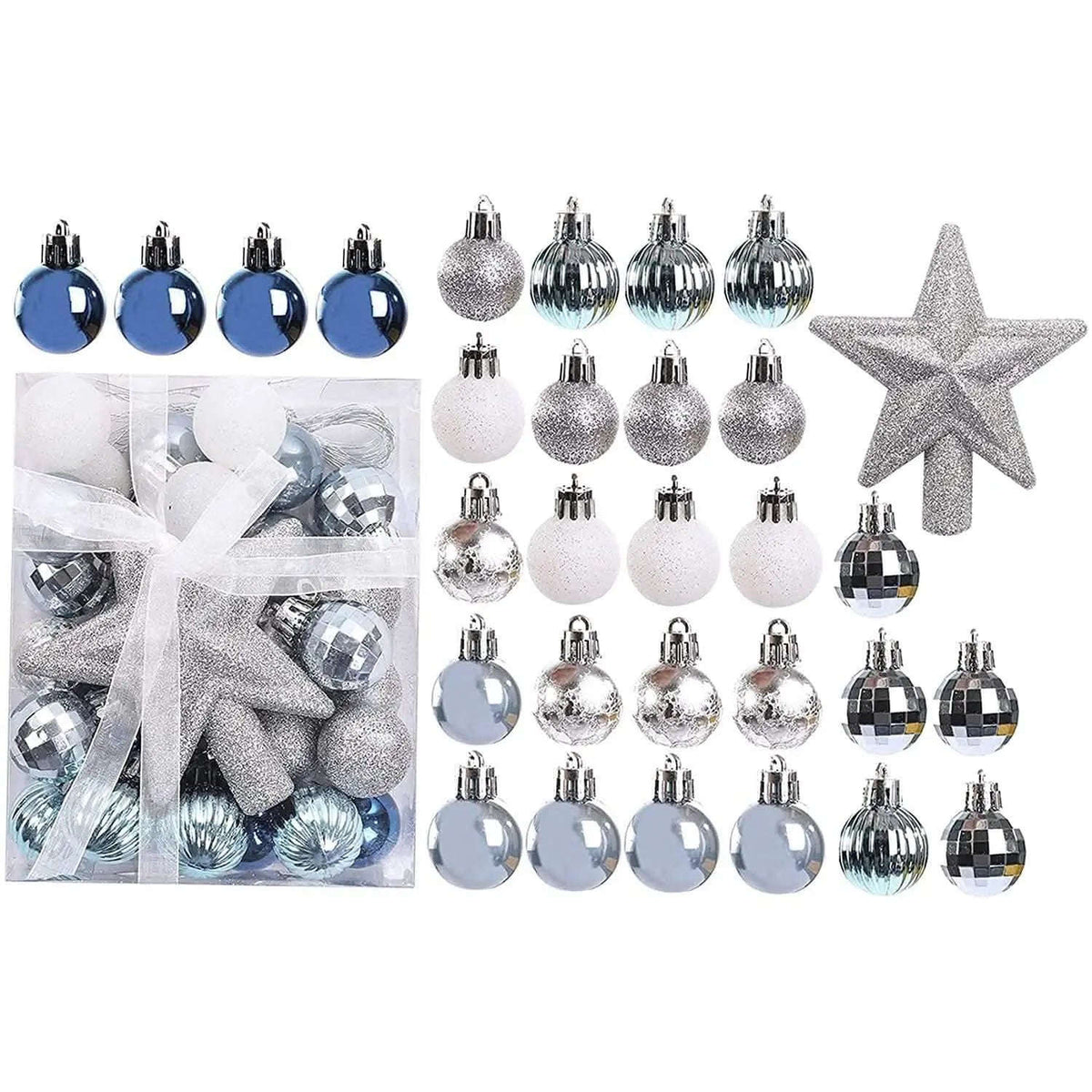 30-Piece: Christmas Balls Ornaments for Xmas Tree Cartsfy Inc.