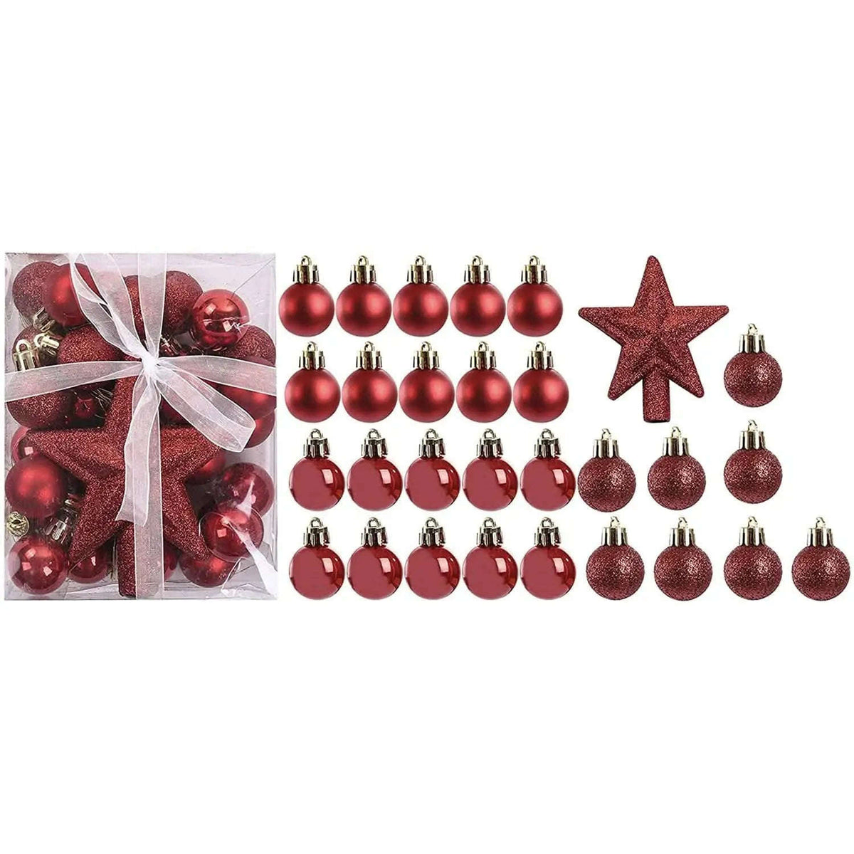 30-Piece: Christmas Balls Ornaments for Xmas Tree Cartsfy Inc.