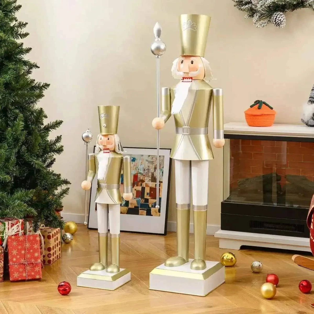 32.5 Inch Christmas Nutcracker with High Hat and Beautiful Scepter Cartsfy Inc.