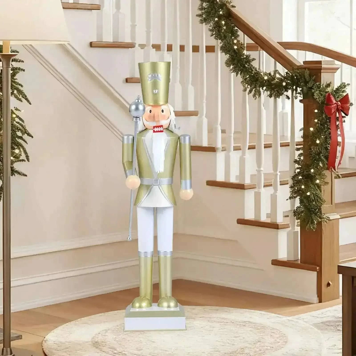 32.5 Inch Christmas Nutcracker with High Hat and Beautiful Scepter Cartsfy Inc.