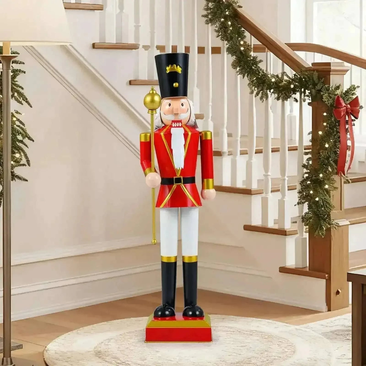 32.5 Inch Christmas Nutcracker with High Hat and Beautiful Scepter Cartsfy Inc.