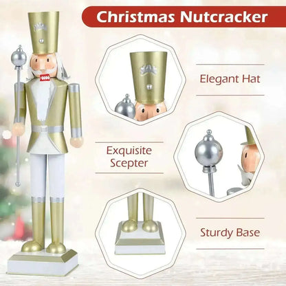 32.5 Inch Christmas Nutcracker with High Hat and Beautiful Scepter Cartsfy Inc.