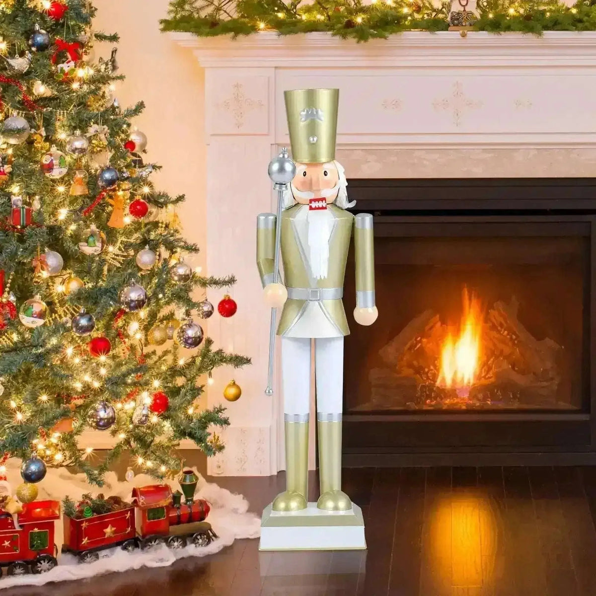 32.5 Inch Christmas Nutcracker with High Hat and Beautiful Scepter Cartsfy Inc.