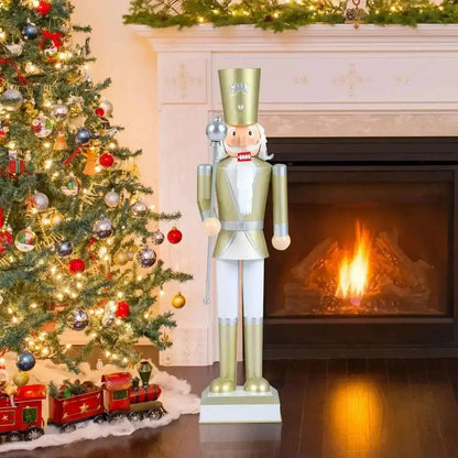 32.5 Inch Christmas Nutcracker with High Hat and Beautiful Scepter Cartsfy Inc.