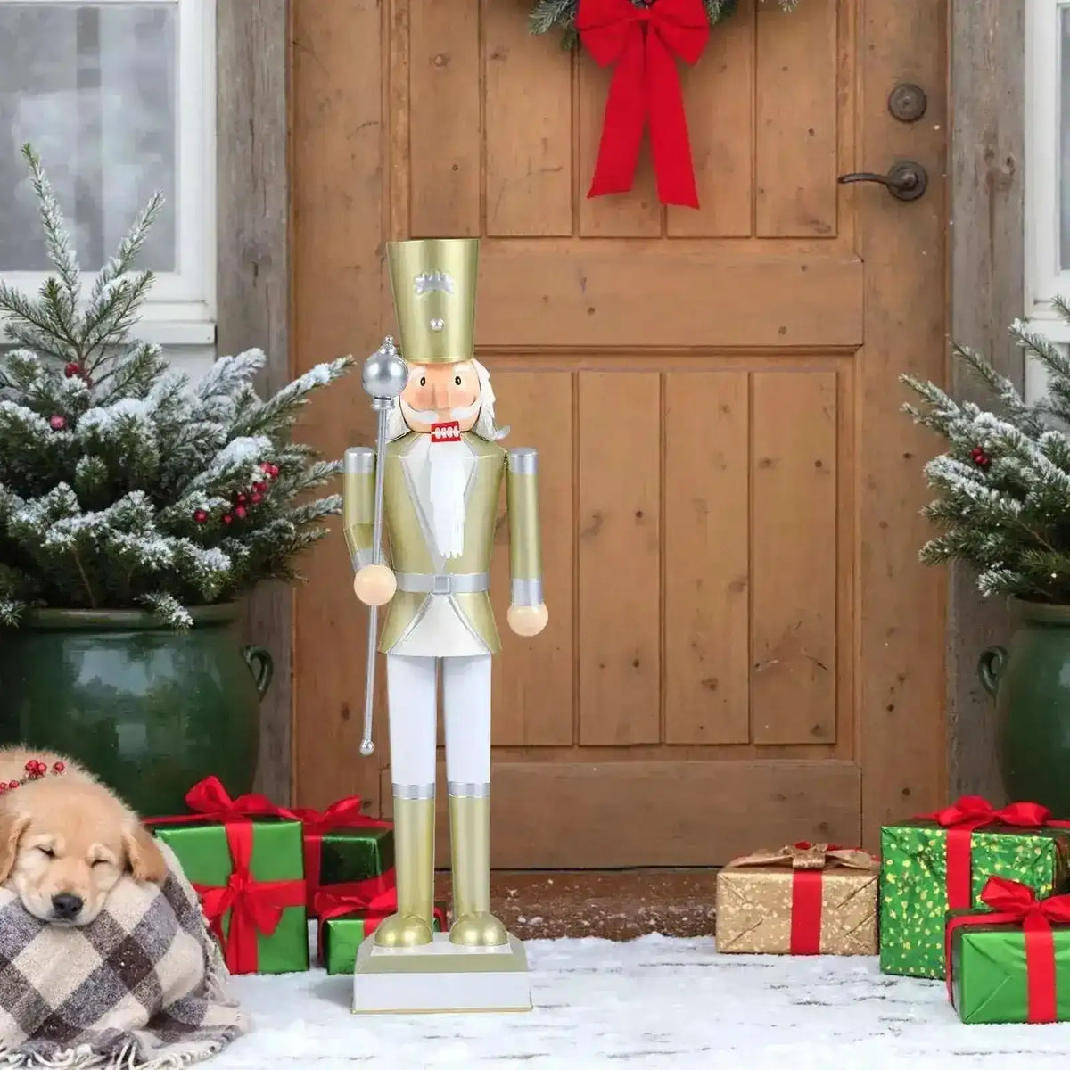 32.5 Inch Christmas Nutcracker with High Hat and Beautiful Scepter Cartsfy Inc.