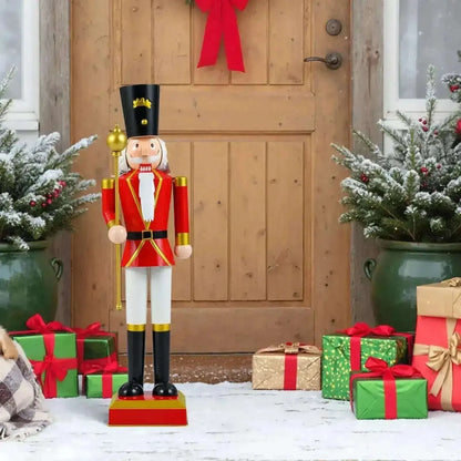 32.5 Inch Christmas Nutcracker with High Hat and Beautiful Scepter Cartsfy Inc.