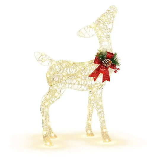 34.5 Inch Lighted Christmas Reindeer Decoration with 50 Warm White LED Lights Cartsfy Inc.