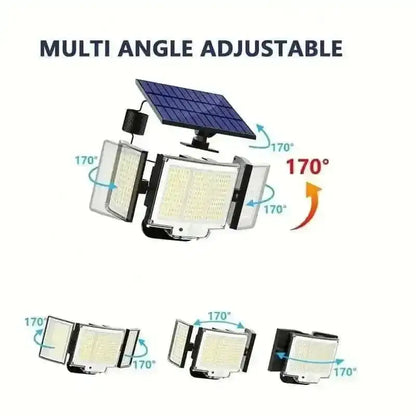 348 LED Motion Sensor Solar Lights Outdoor with Remote Control DailySale 1-Piece 2-Piece 1-Piece-2-Piece-