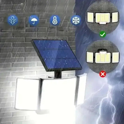 348 LED Motion Sensor Solar Lights Outdoor with Remote Control DailySale 1-Piece 2-Piece 1-Piece-2-Piece-