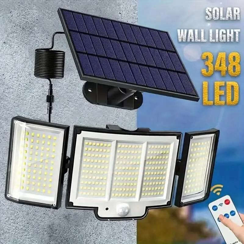 348 LED Motion Sensor Solar Lights Outdoor with Remote Control Cartsfy Inc.