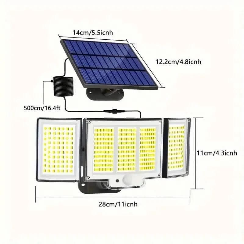 348 LED Motion Sensor Solar Lights Outdoor with Remote Control Cartsfy Inc.