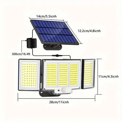 348 LED Motion Sensor Solar Lights Outdoor with Remote Control Cartsfy Inc.