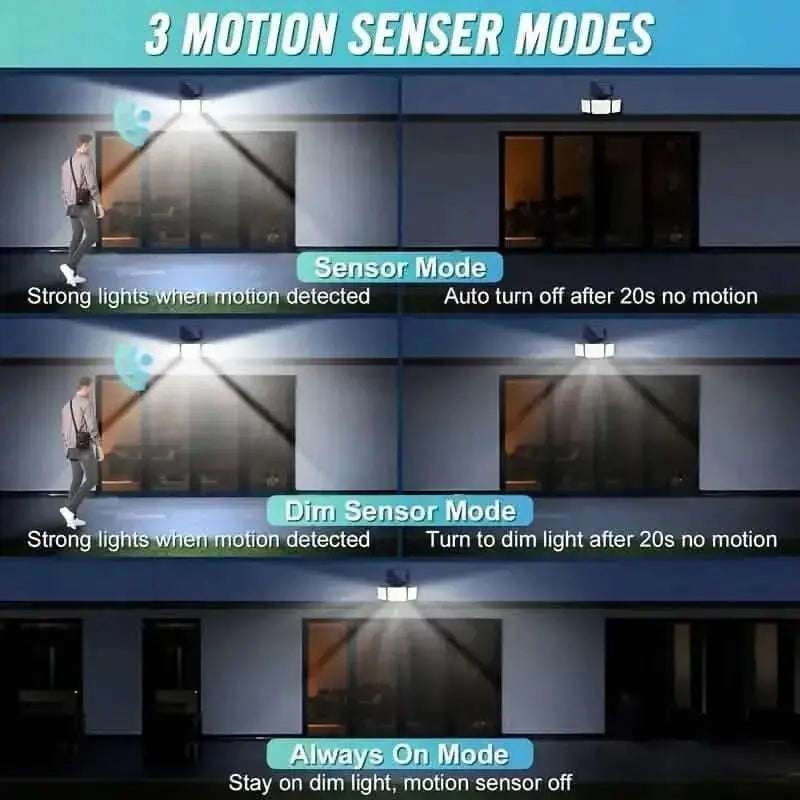348 LED Motion Sensor Solar Lights Outdoor with Remote Control Cartsfy Inc.