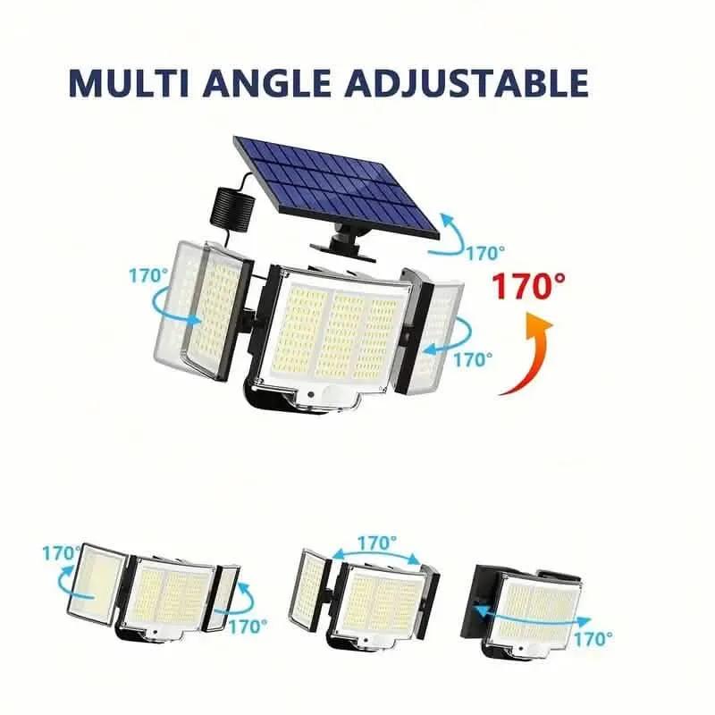 348 LED Motion Sensor Solar Lights Outdoor with Remote Control Cartsfy Inc.