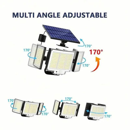 348 LED Motion Sensor Solar Lights Outdoor with Remote Control Cartsfy Inc.