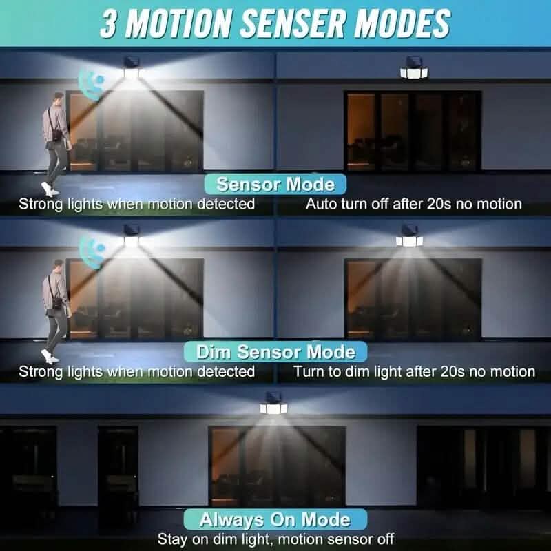 348 LED Motion Sensor Solar Lights Outdoor with Remote Control - Cartsfy Inc.