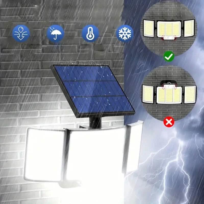 348 LED Motion Sensor Solar Lights Outdoor with Remote Control - Cartsfy Inc.