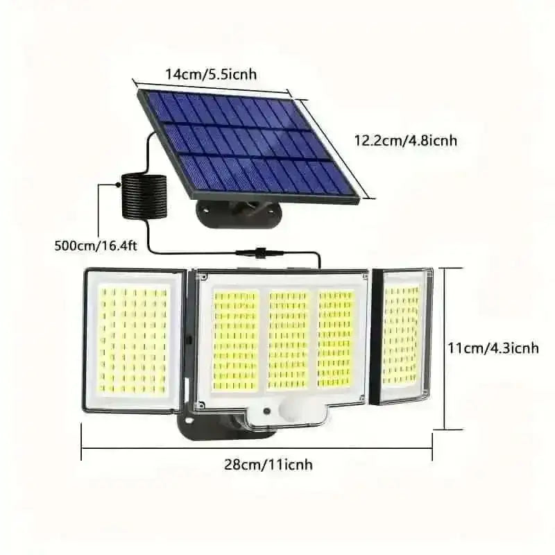 348 LED Motion Sensor Solar Lights with Remote Control Cartsfy Inc.
