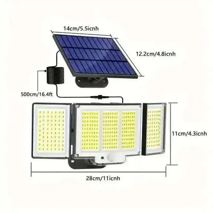 348 LED Motion Sensor Solar Lights with Remote Control Cartsfy Inc.